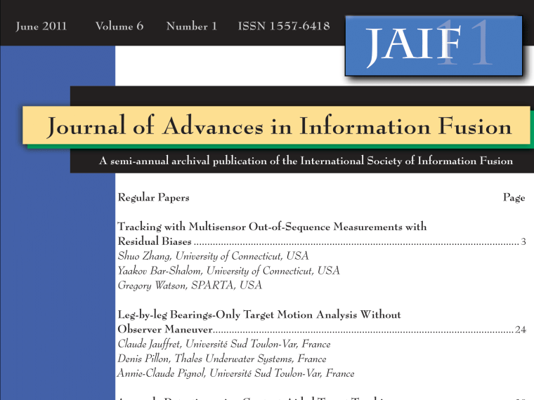 JAIF Volume 6 Issue 1 cover